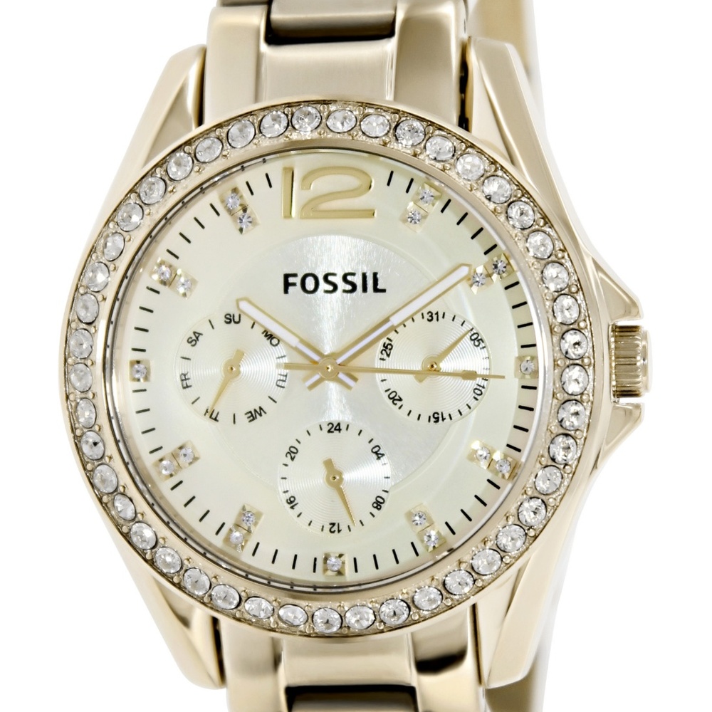 Fossil Women's Riley Gold Tone Fashion Watch